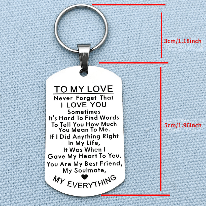 Romantic keychains for hot sale him