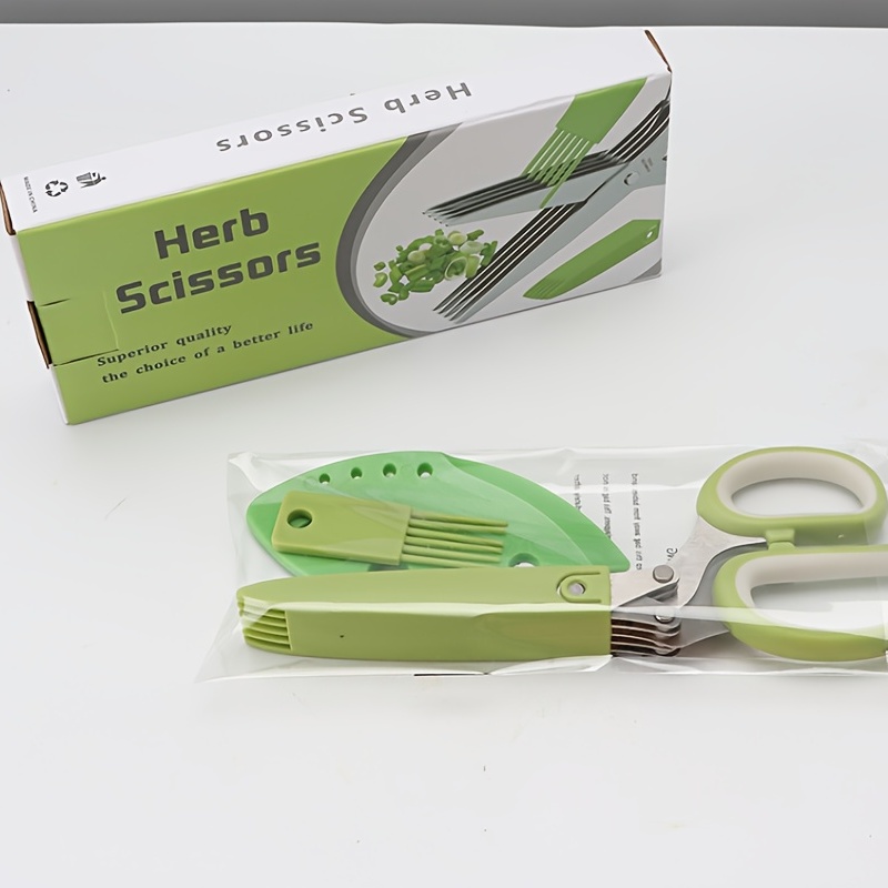 10-Blade Herb Shears, Green