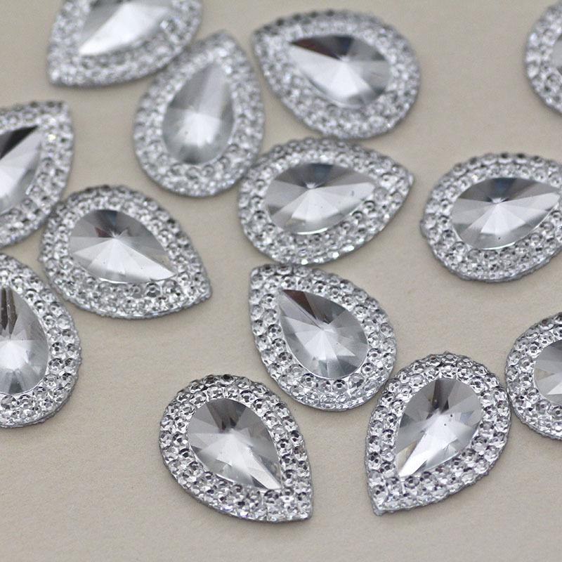 Flat Back Gems Rhinestones Round Waterdrop Heart Crystal - Temu