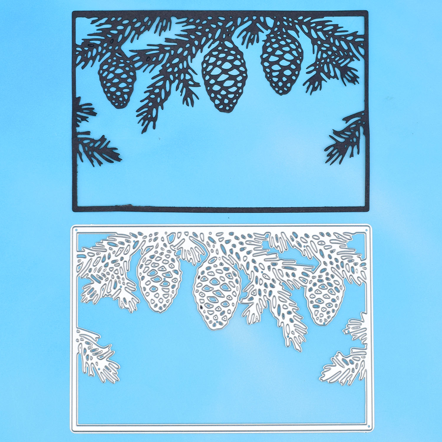 Pine Cones Background Frame Cutting Dies For Diy Scrapbooking Album Christmas  Card Making Paper Crafts Dies - Temu Bulgaria