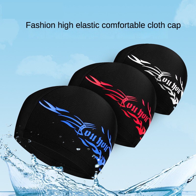 2 pièces bonnets de bain élastiques tissu confortable chapeau de