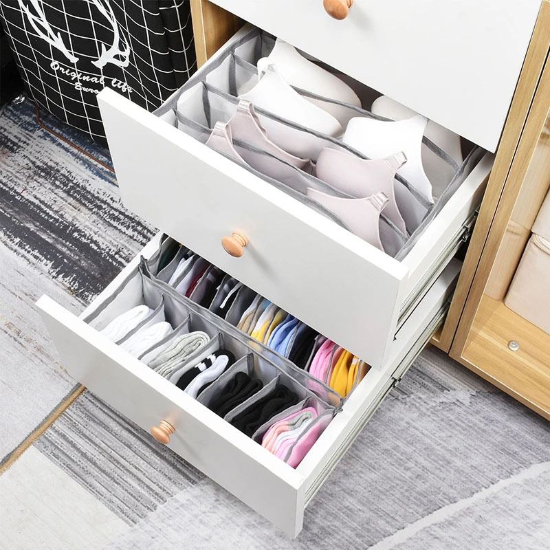 3pc/set Foldable Underwear Storage Box, Utility Storage Sorting Box,  Multi-grid Underwear Socks Ties Storage Organizer Box, Household Storage  Box For
