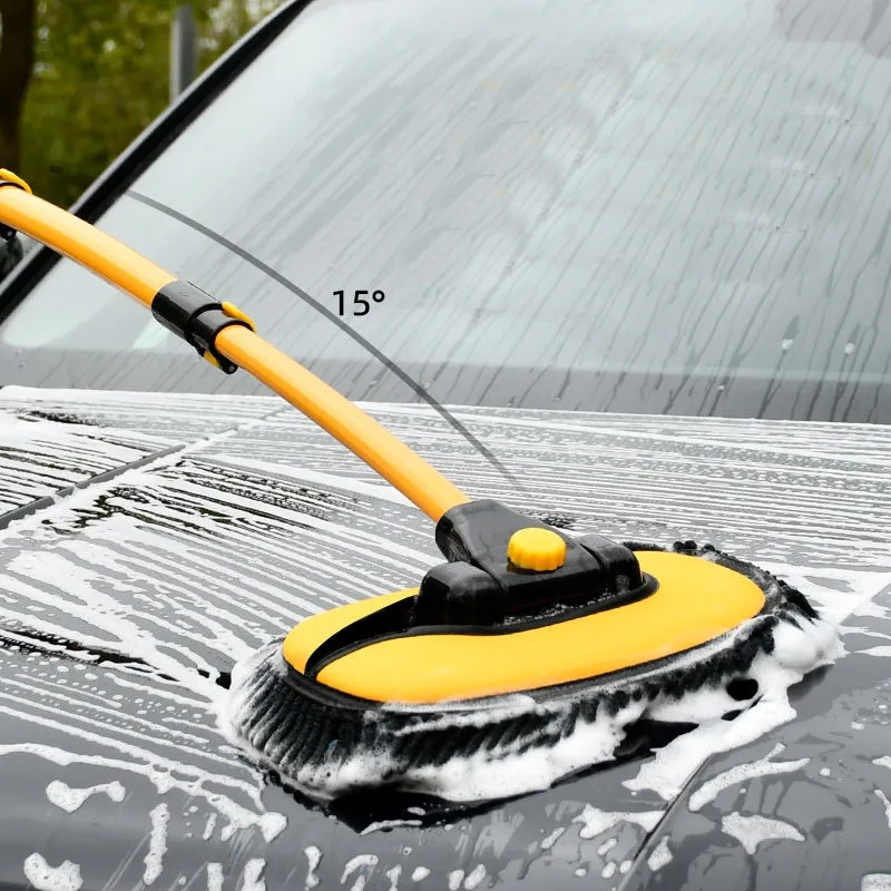 Car Wash Brush Mop with Telescopic Aluminum Long Handle Chenille Microfiber  Car Cleaning Kit No Scratch Wet&Dry Use Car Cleaner - AliExpress