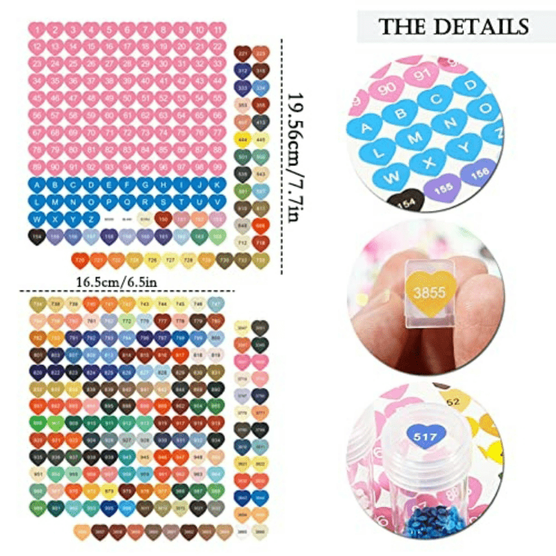  FIYO Round Color Number Stickers,DMC 447 Labels for
