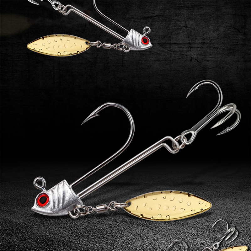 Fishing Jig Head Hooks With Willow Sequins Complete Your - Temu Canada