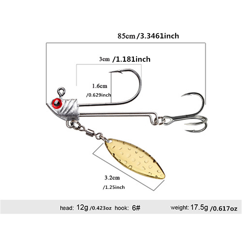 Double Blood head Fish shaped Hook Hook Leaf Tank Sequins - Temu Canada