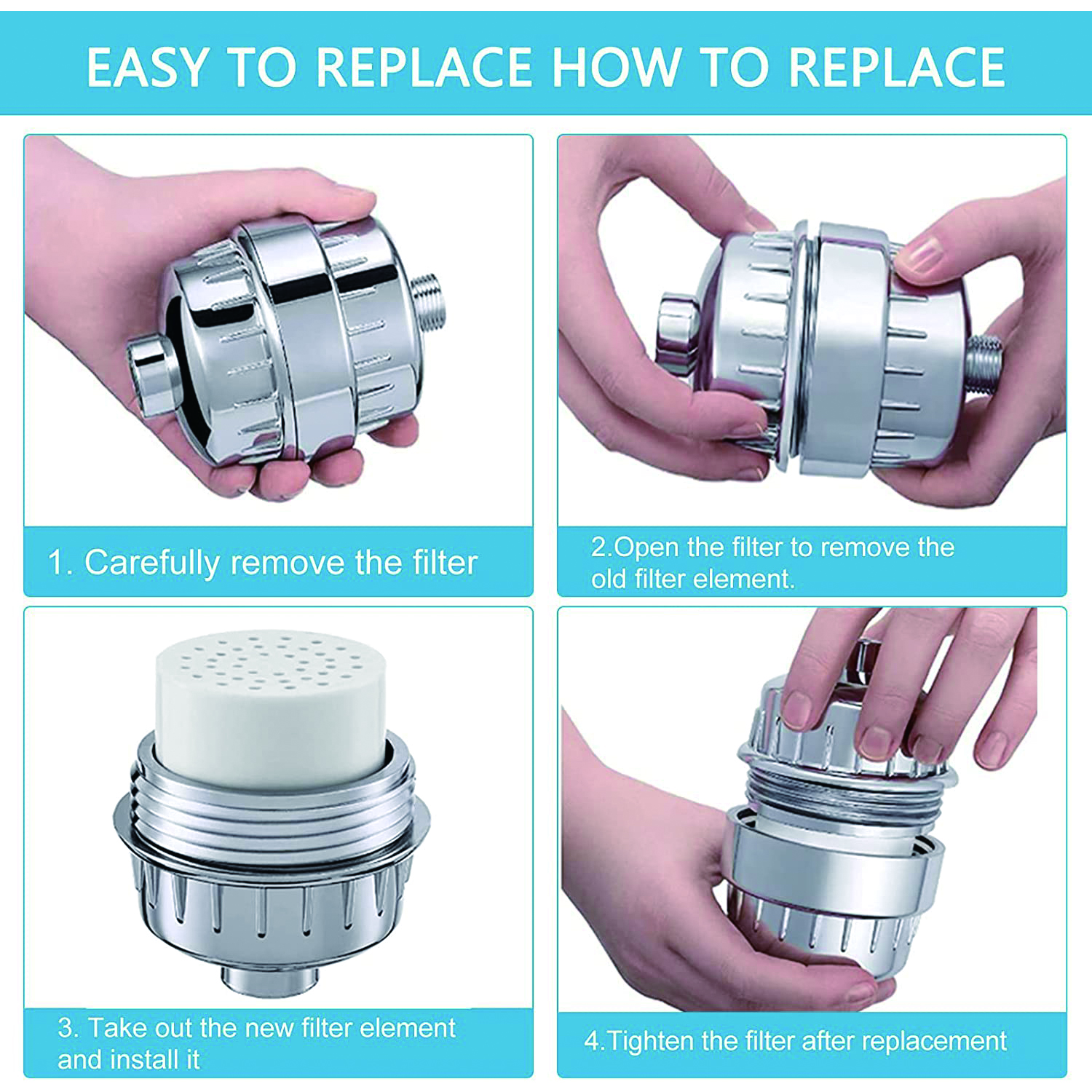 Water Filter To Remove Sodium15-stage Shower Filter For Hard