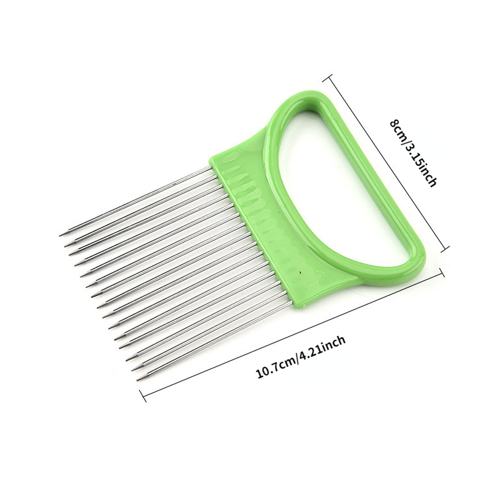 Stainless Steel Onion Holder Onion Cutting Tool Vegetables Slicer Cutting  Aid Holder Guide Slicing Cutter Safe Fork Kitchen