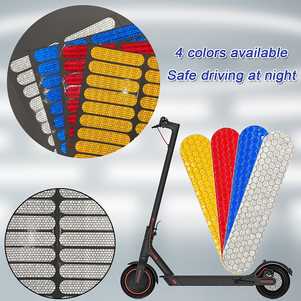 Reflective Stickers Waterproof Warning Strip Night Reflective Stickers for  Max G30 Electric Scooter Decoration 