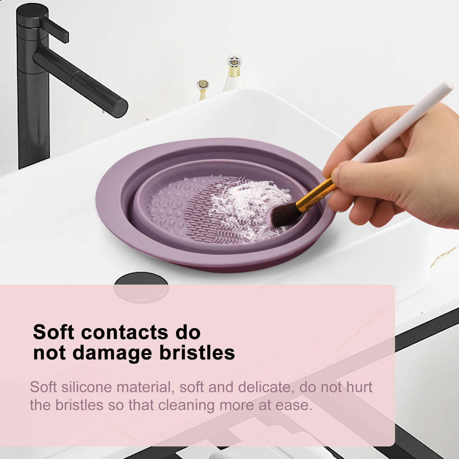 Makeup Brush Cleaning Bowl, Portable Makeup Cleaning Brush