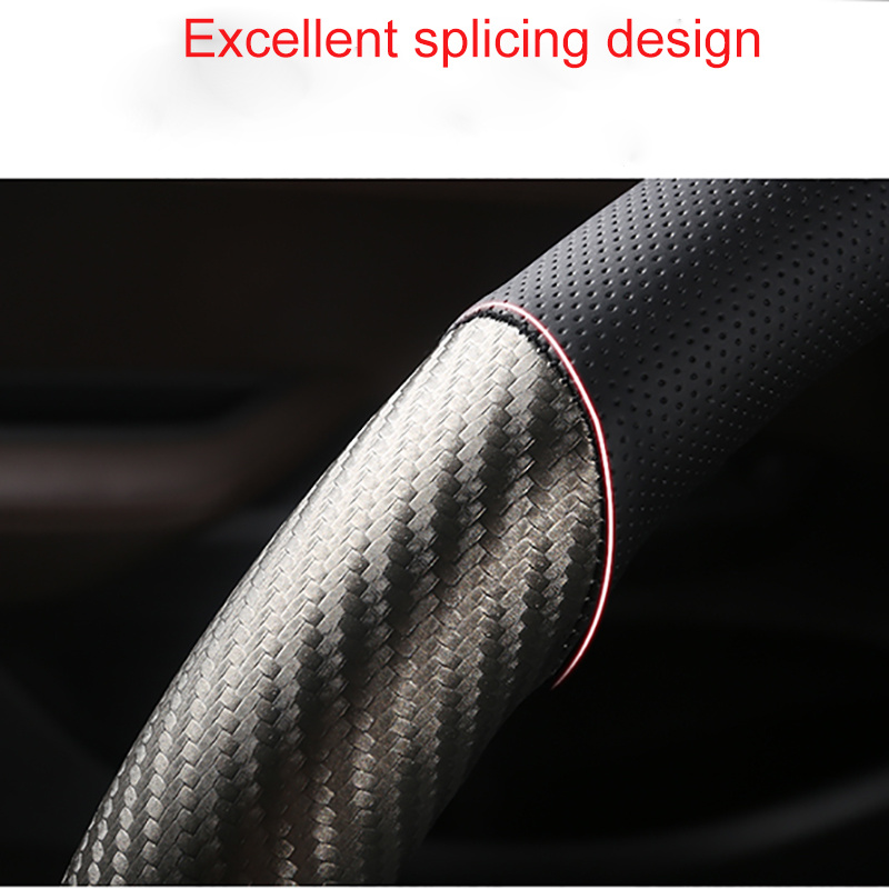 For SEAT Tarraco Car Steering Wheel Cover PU Leather Non-slip 9