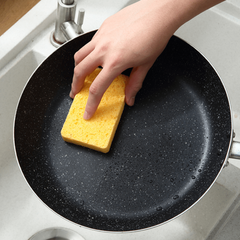 Dishwashing Sponge Natural Wood Pulp Cleaning Cloth - Temu