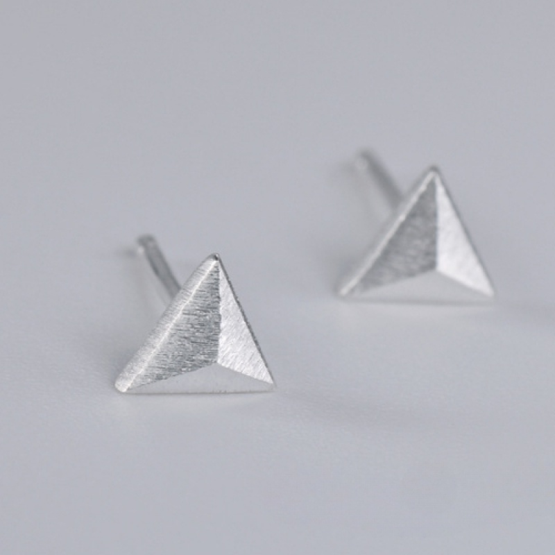 1 Pair 925 Sterling Silver Small Triangle Earrings for Women Geometric Hoop  Earrings Hypoallergenic Earrings for Women Girls