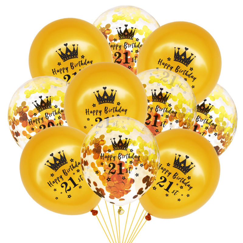 10pcs Felice 18 21 30 40 50 60 70° Compleanno Palloncini - Temu Switzerland