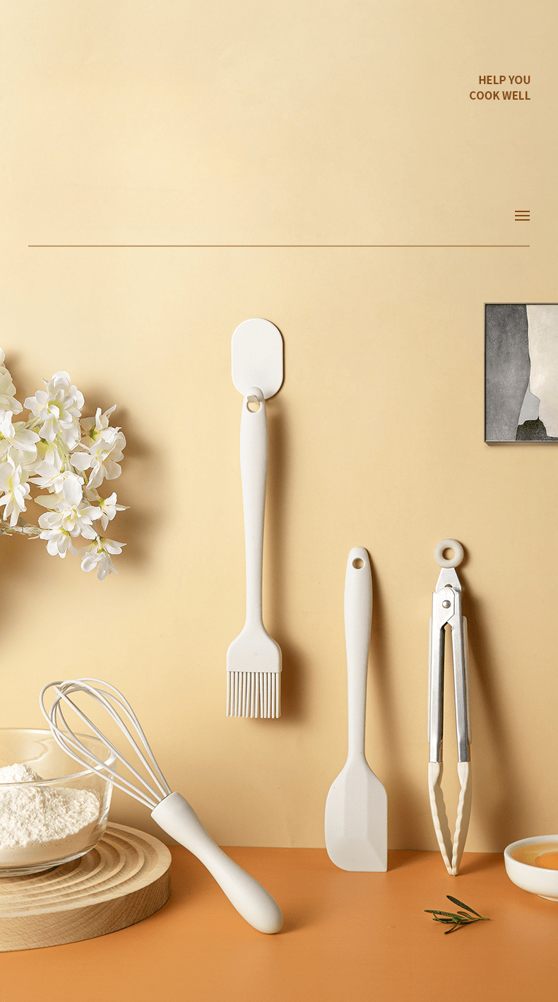 Mini spatule colorée en silicone avec manche en bambou, grattoir à strass,  outils de cuisson, fournitures