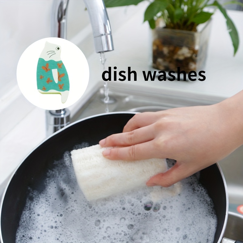 1PCS Cute Fruit Shape Thickened Sponge Dishwashing Wipe Washcloth Kitchen  Household Pot Brush Dish Sponge Kitchen Cleaning Tools