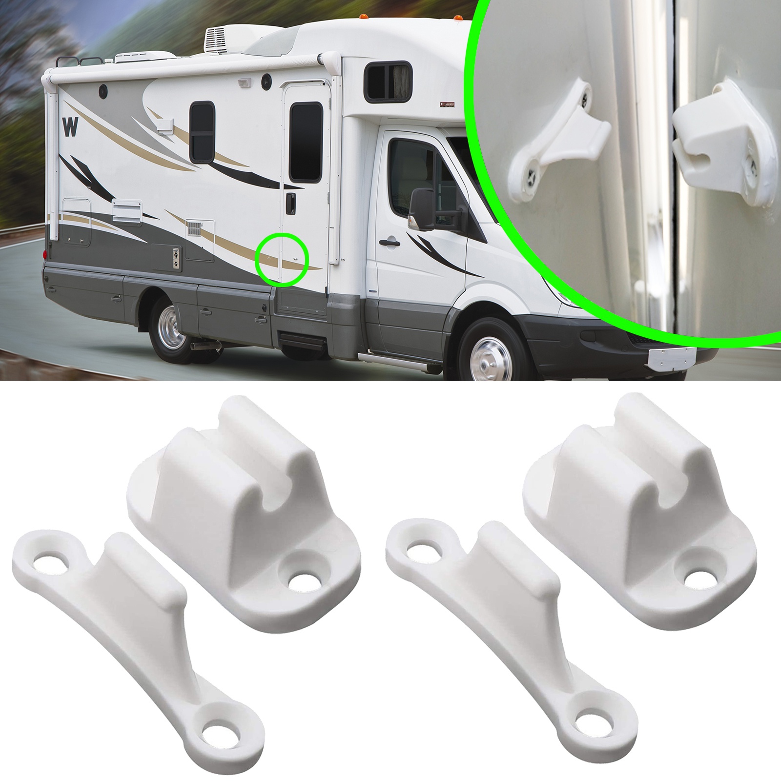 Bloc-porte articulé pour caravane/camping-car