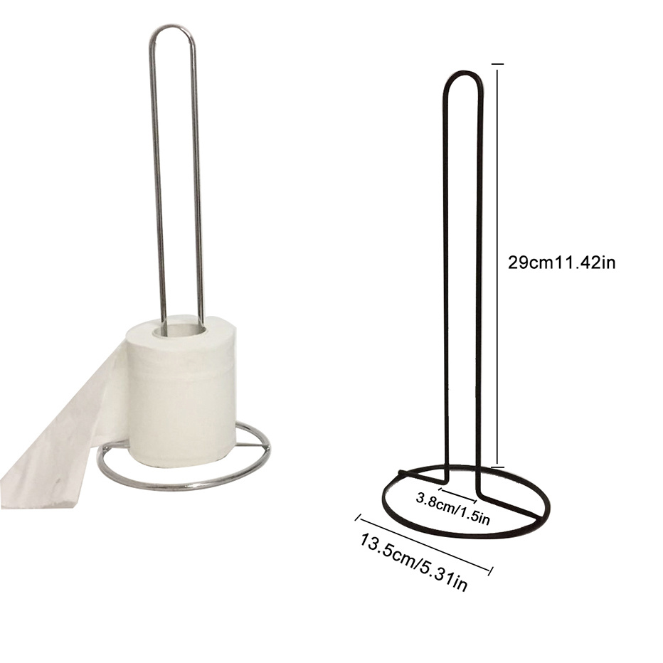 1pc Standing Countertop Paper Towel Holder, Paper Towel Stand With Ratchet  System For Kitchen Bathroom, One-Handed Tear Paper Stainless Steel Paper To