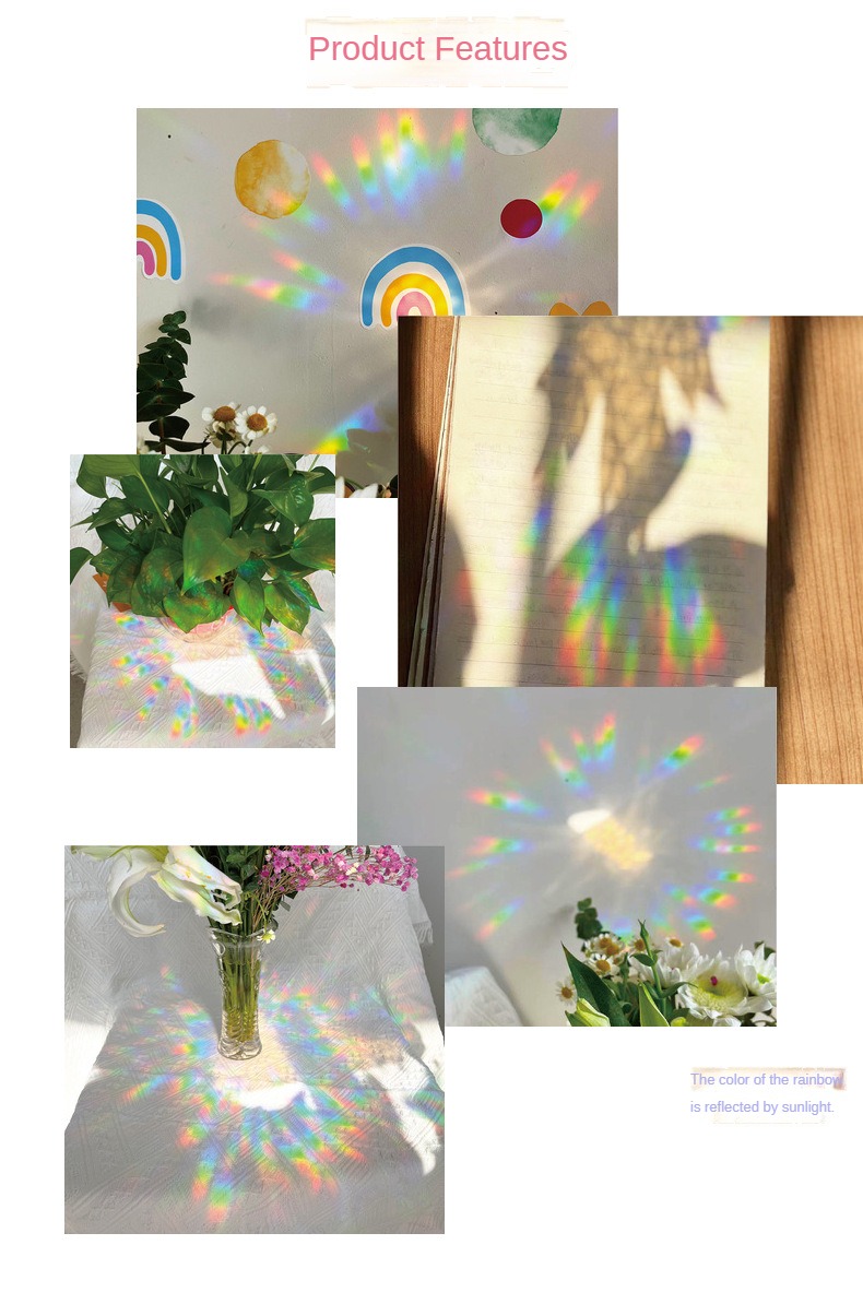 1pc   prism butterfly suncatcher window stickers electrostatic glass decals for sunshine and privacy details 1