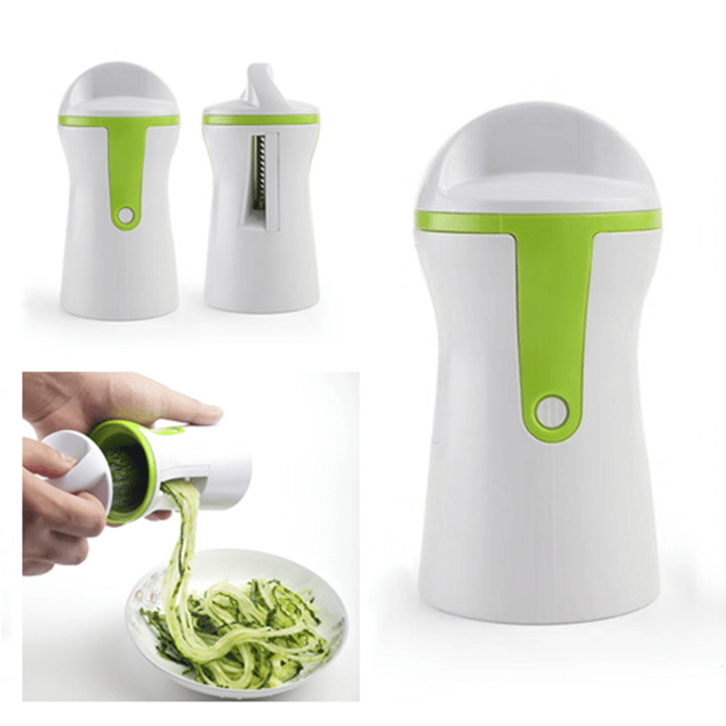 Cortador de verduras espiralizador de mano, 4 en 1, espiralizador de  verduras de alta resistencia, máquina de espaguetis de calabacín, cortador  en