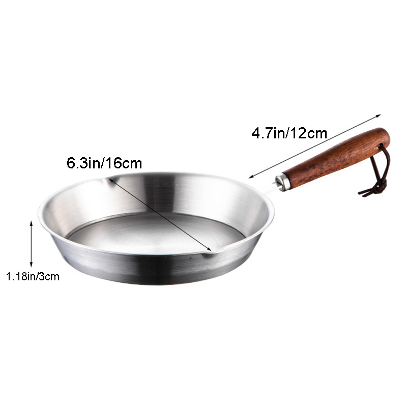 Stainless Steel Frying Pan ( To ) 3 Layers Food Grade - Temu