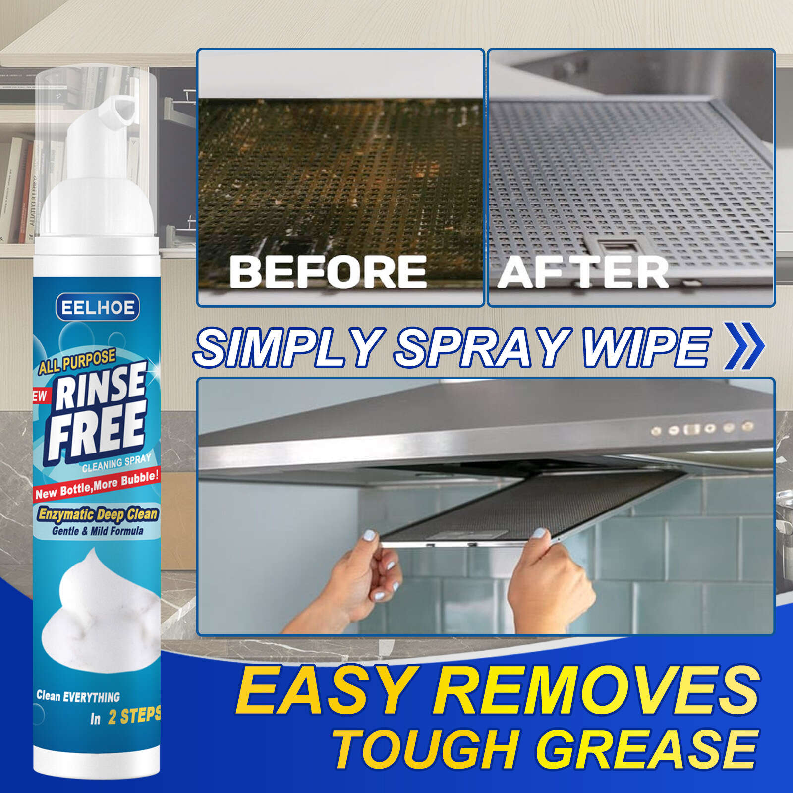 100ml Multi-Purpose Bubble Cleaner Spray Foam Cleaning Wash Rust Remove  Kitchen