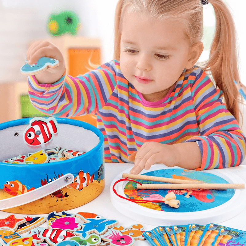 Erasable Magnetic Fishing Toys Montessori Learning Supplies