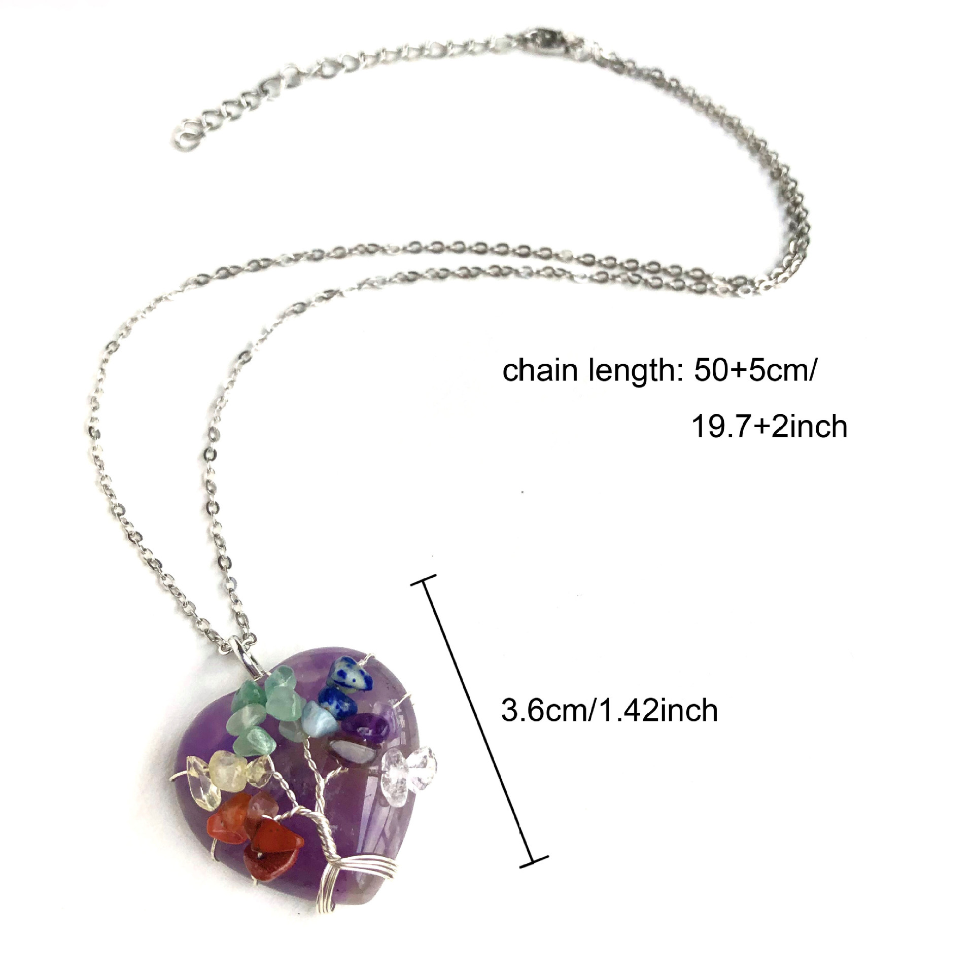 1шт 7 дерево жизни кулон сердце ожерелье украшения амулет детали 1