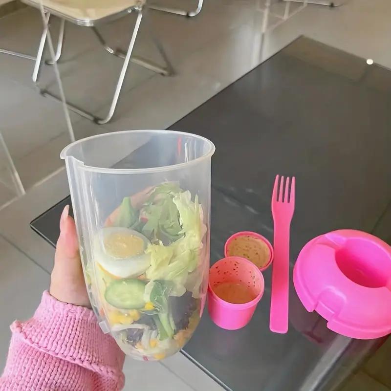 Portable Salad Cup Breakfast Salad Bowl With Fork School - Temu