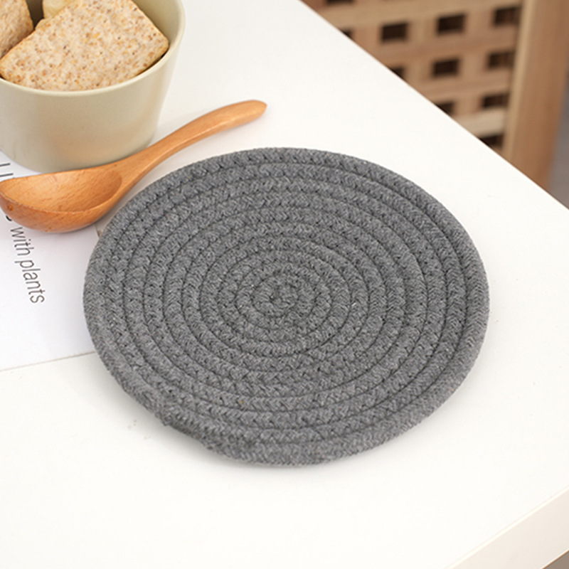 5psc Heat Insulation Mat Home Kitchen Cotton Rope Placemat - Temu