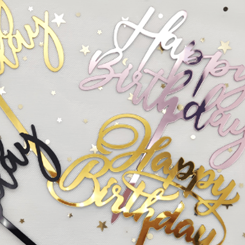 21st Birthday Gold Acrylic Cake Topper, Party Decorations