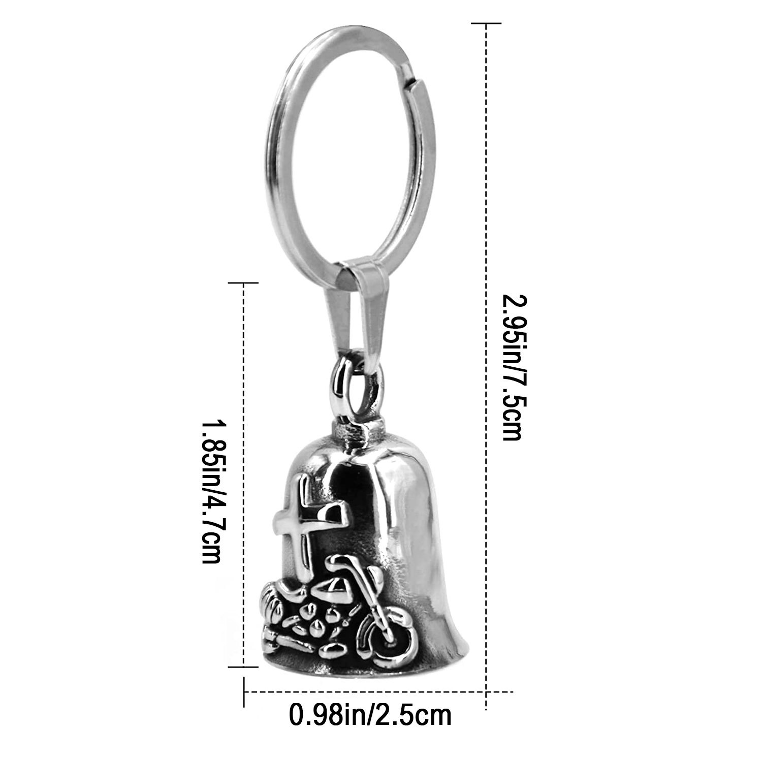 Guardian Bell Live To Ride Good Luck Bells w/Keyring & Black Velvet Gift  Bag, Motorcycle Bell, Good Luck Gift to Friends, Lead-Free Pewter Bike  Bell