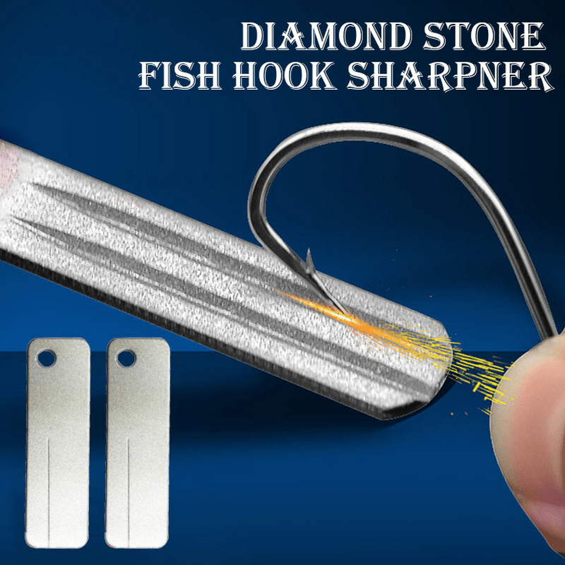 1pc Portable Fishing Hook Sharpener With Keychain Outdoor Fishing