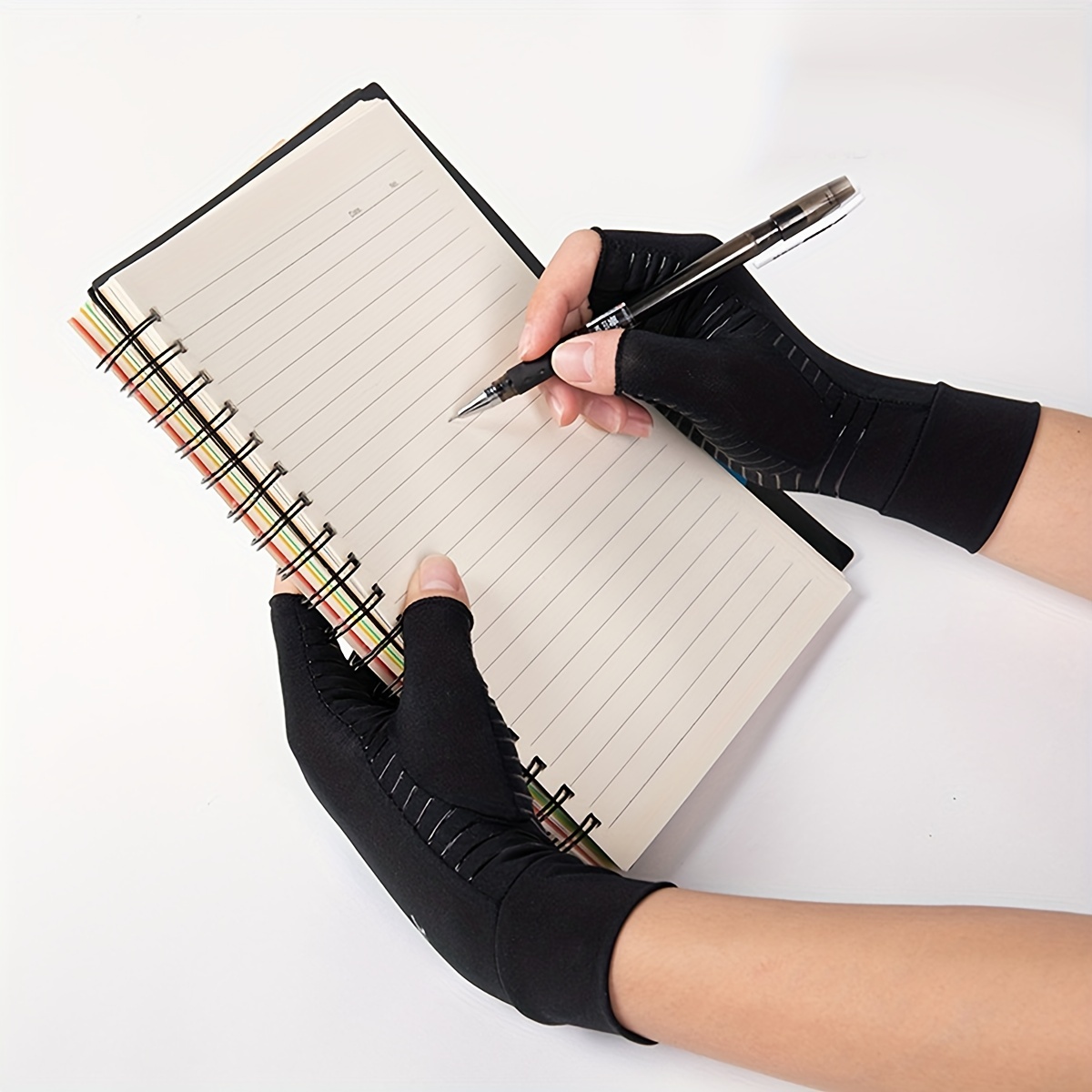 Compression Fingerless Gloves for Typing Anti Slip Comfortable Handwear