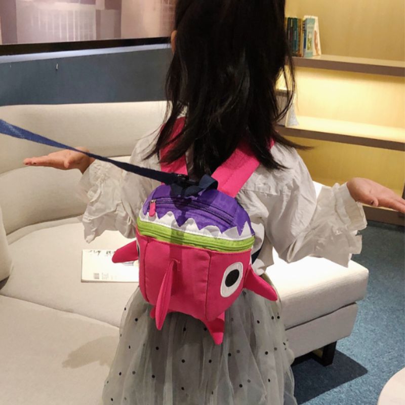 Yodo, Bolsa para almuerzo aislada y mochila preescolar infantil, con correa  de arnés de seguridad para niños o niñas, Tiburón, azul marino