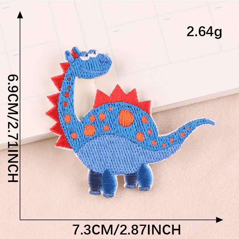 1set/2pcs Embroidered Badges Clothing Accessory Diy Iron-on Stickers For  Clothes, Hats, Bags With Dinosaur & Car Pattern