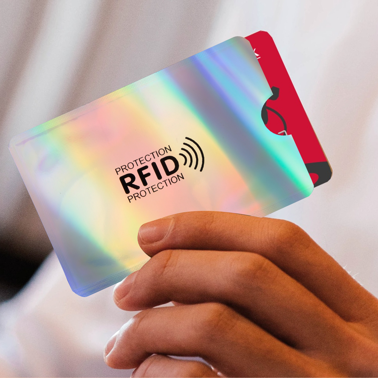 RFID blocking sleeve for contactless card