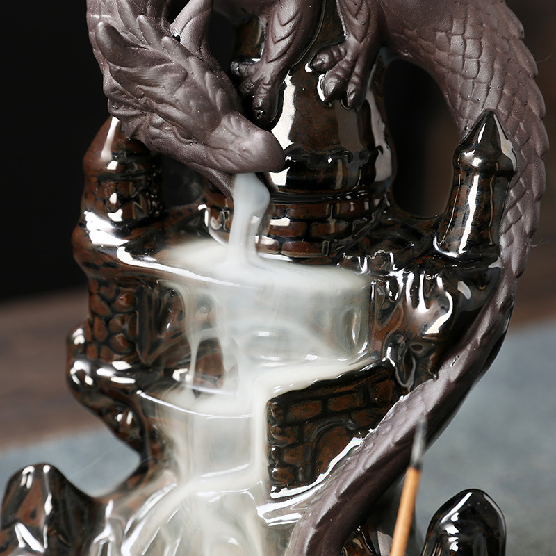 Porta incienso Quemador de incienso de cascada de reflujo de cerámica con  50 conos (B) Ndcxsfigh Nuevos Originales