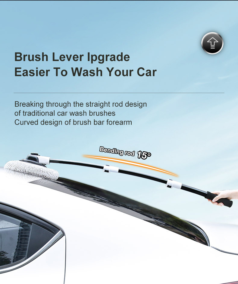 Microfiber Car Wash Brush Mop Kit Image 1