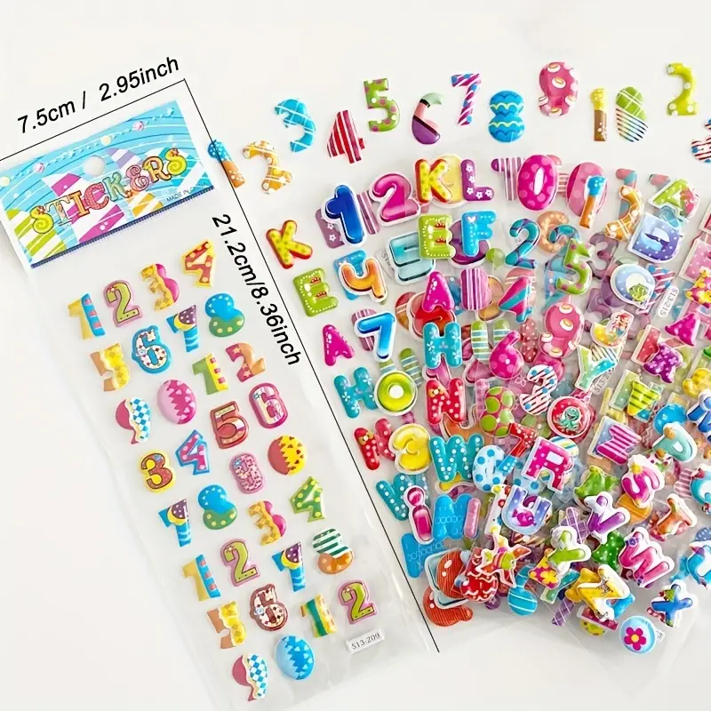 5pcs Kids Stickers Bulk Stickers for Girl Boy Birthday Gift