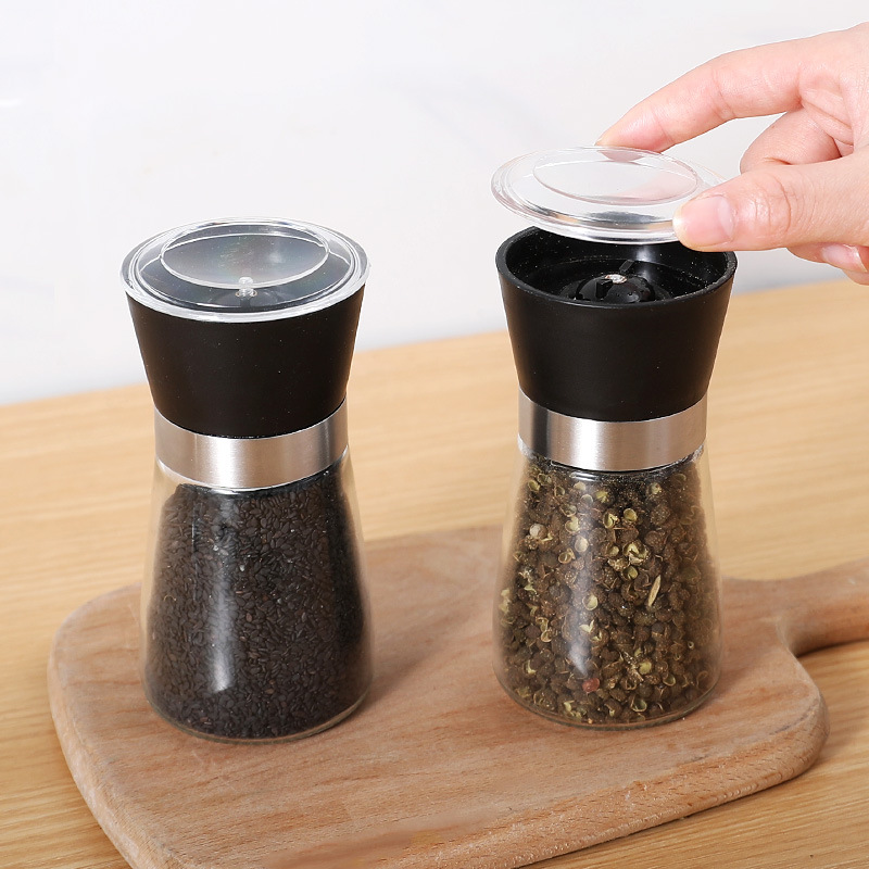 1PC Stainless Steel Spice Salt and Pepper Grinder Kitchen Portable spice  jar containers manual food herb