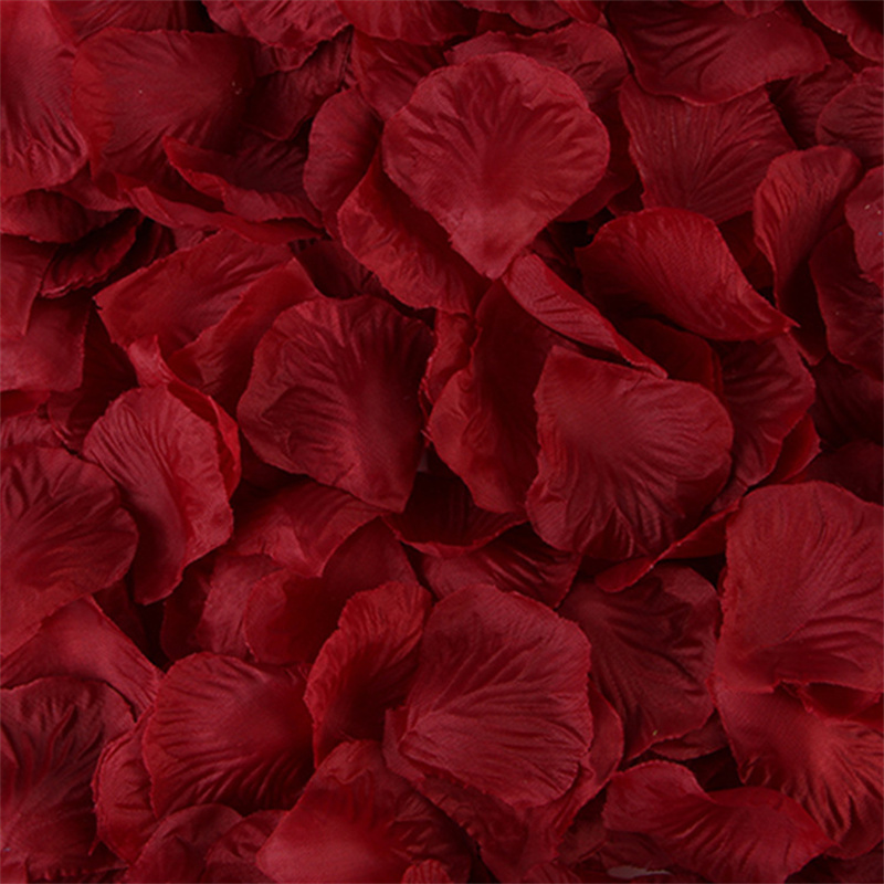 Dark Red Wedding Decor, Black Rose Petals, Flower Petals, Wedding