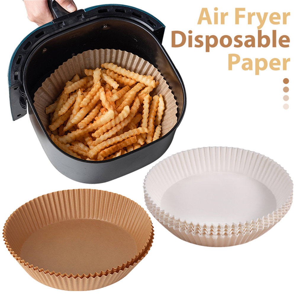 50Pcs New Air Fryer Disposable Paper Filters Microwave Liner Non-Stick  Parchment