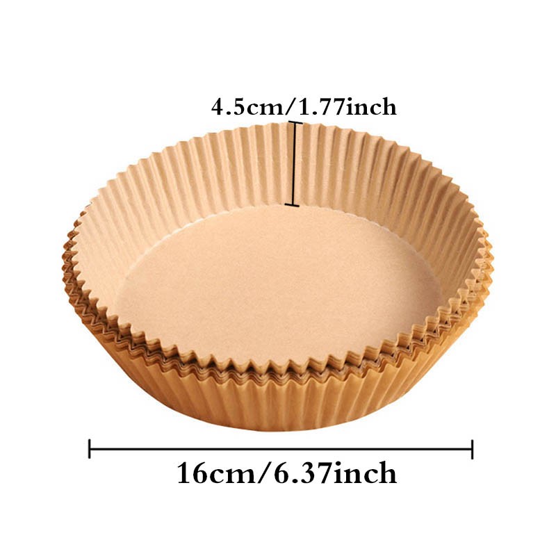 25/50pcs Air Fryer Disposable Paper Liner Non-Stick Air Fryer Parchment  Paper Liners Baking Paper Filters For Micro-wave