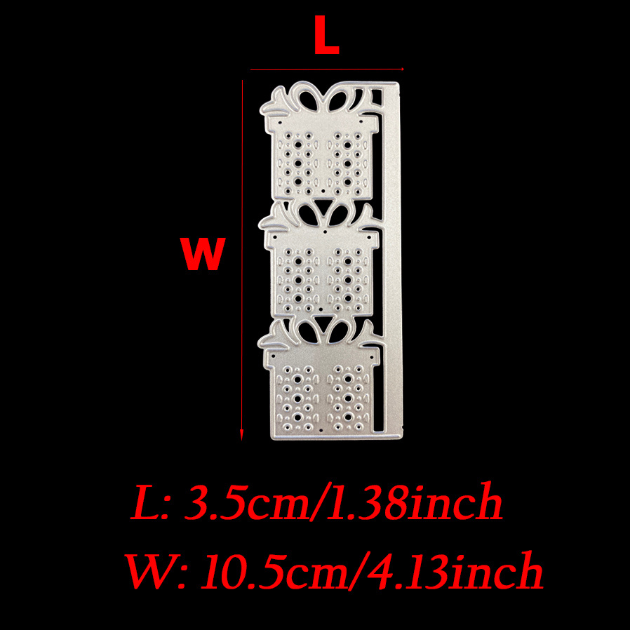 TEMU Boîte Cadeau de Matrices de Découpe à Bordure Dentelle en Métal, Pochoirs pour Bricolage, Scrapbooking, Album, Fabrication de Cartes, Loisirs