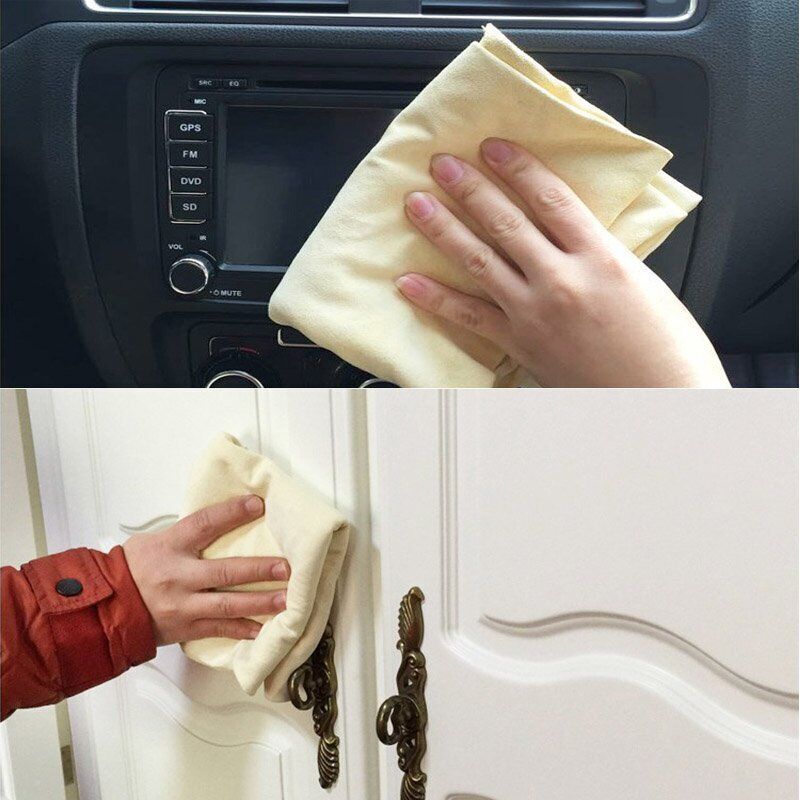 Car Cleaning Chamois Cloth Car Drying Towel Real Leather Washing Cloth