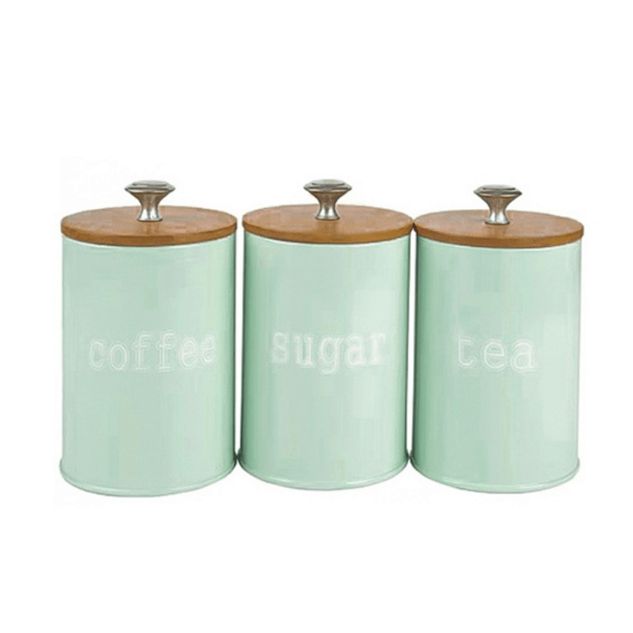 3pcs set tea   food storage canister with bamboo lid metal candy   multifunctional snack boxes for tea coffee grain and nuts kitchen storage organization details 9