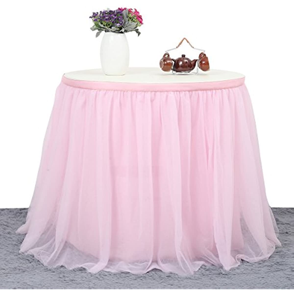 Gonna da tavolo Tutu in Tulle Champagne oro rosa per matrimonio compleanno  Baby Shower decorazione decorazioni per feste tovaglia per Hotel tessili  per la casa - AliExpress