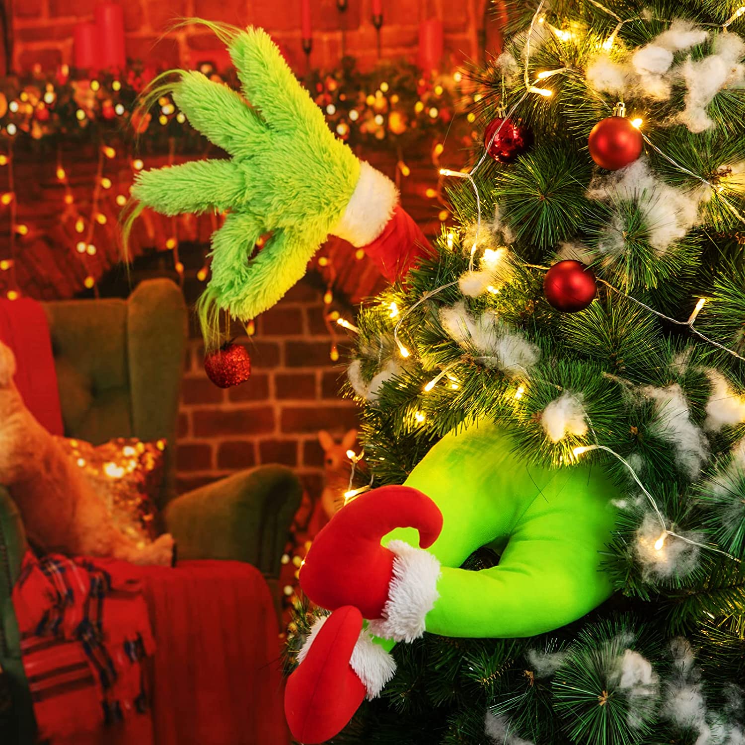 Green monster Christmas tree topper, green monster legs tree topper,  Christmas tree topper, green monster topper, whimsical tree topper