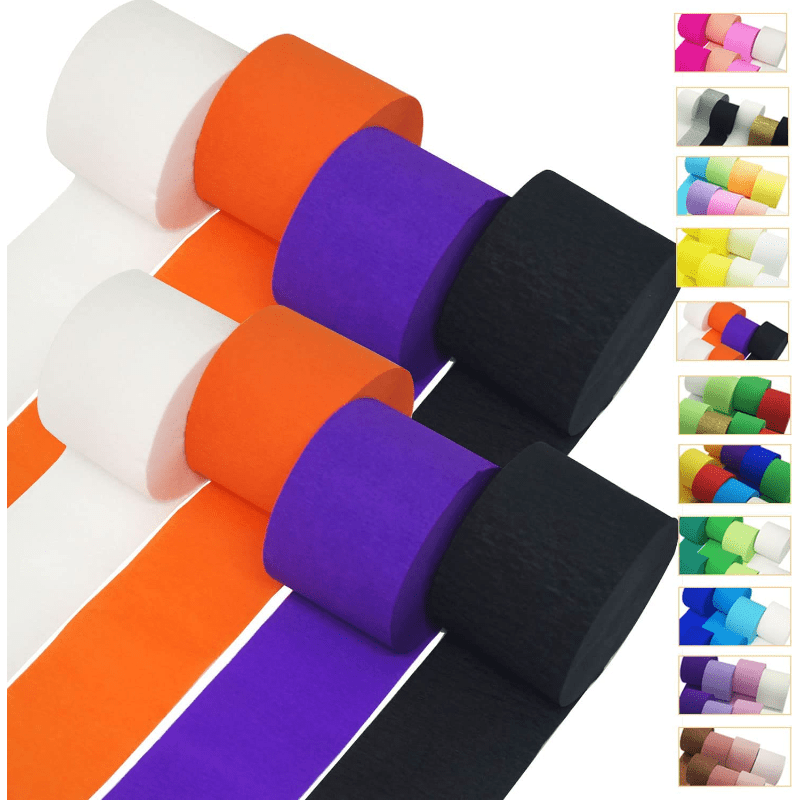 Halloween Crepe Paper Streamers - 8 Rolls - Party Halloween Decorations  Supply